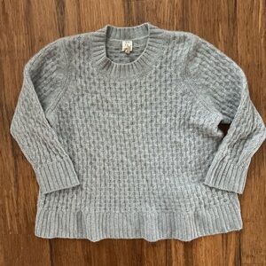 Gray Cable Knit Women's Sweater